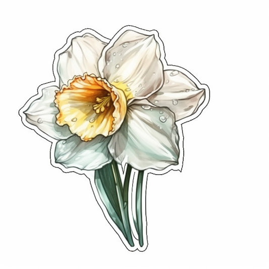 Daffodil Flower Vinyl Decal Sticker for Car, Laptop, Tumbler and more # 006387