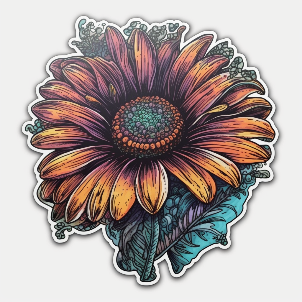Daisy Flower Vinyl Decal Sticker for Car, Laptop, Tumbler and more # 006259
