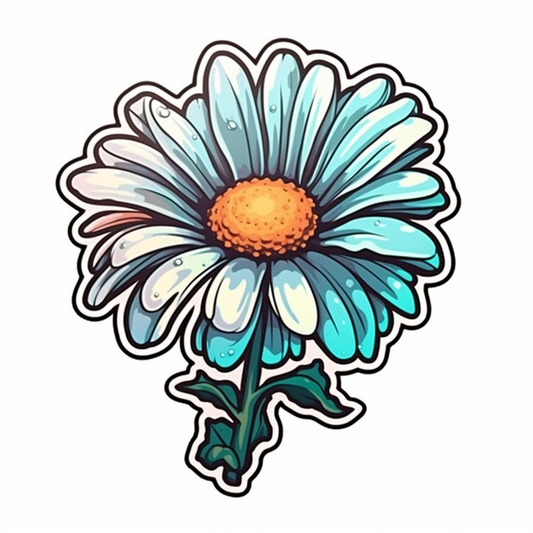 Daisy Flower Vinyl Decal Sticker for Car, Laptop, Tumbler and more # 006250
