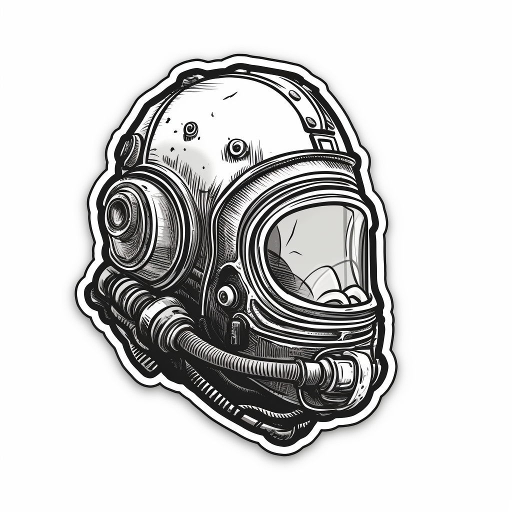 Diver Helmet Scuba Diver Vinyl Decal Sticker for Car, Laptop, Tumbler and more # 007043