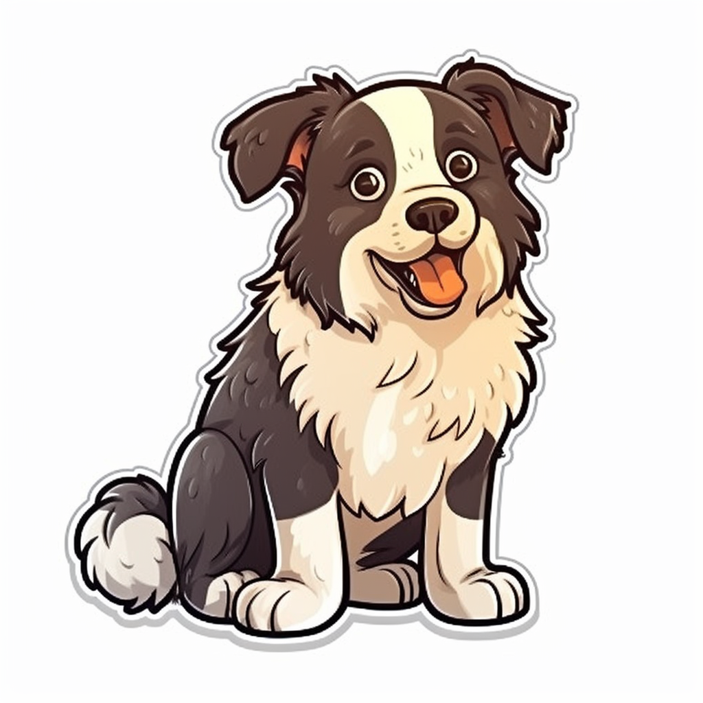 Border Collie Dog Vinyl Decal Sticker for Car, Laptop, Tumbler and more # 001945