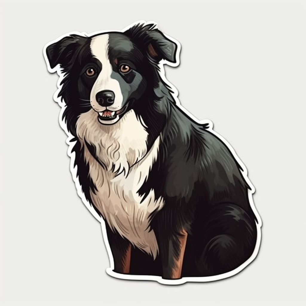 Border Collie Dog Vinyl Decal Sticker for Car, Laptop, Tumbler and more # 001938