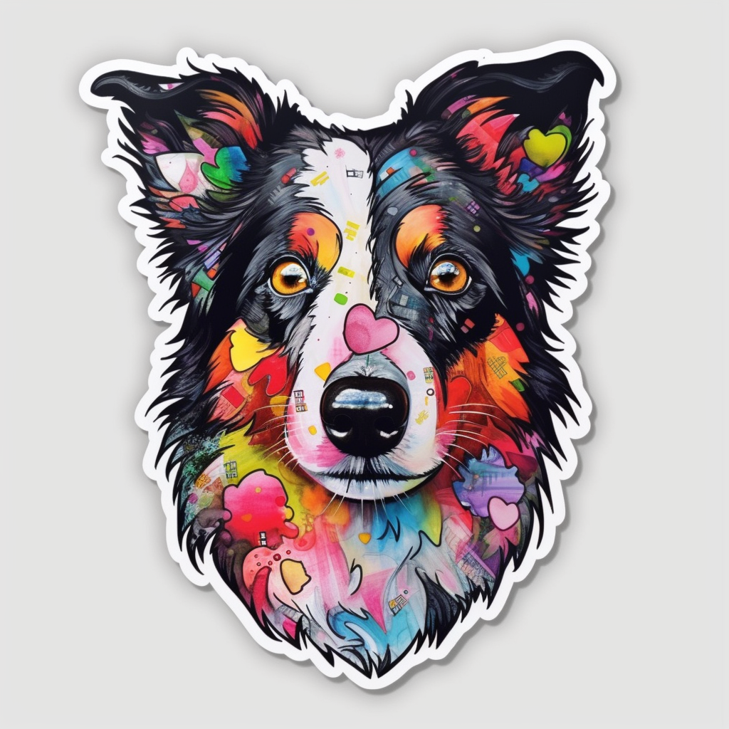 Border Collie Dog Vinyl Decal Sticker for Car, Laptop, Tumbler and more # 002176
