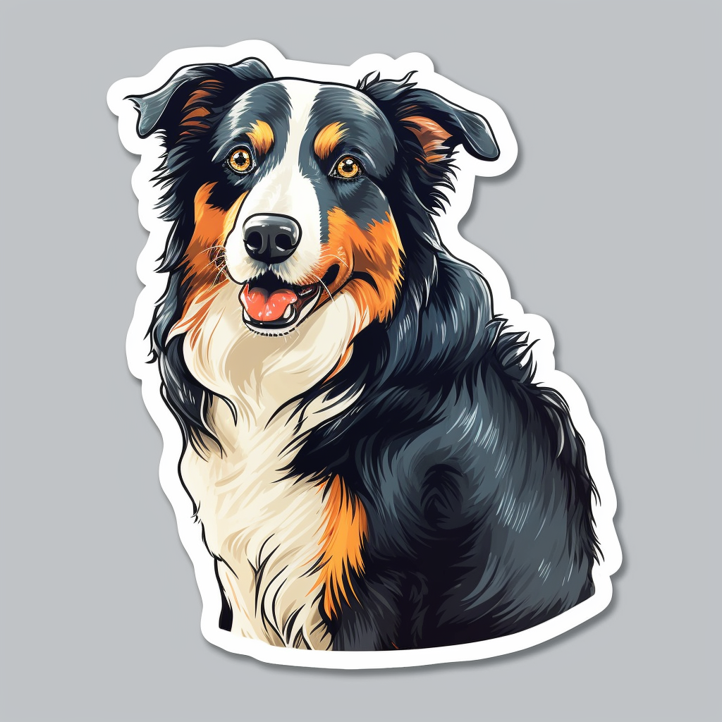 Border Collie Dog Vinyl Decal Sticker for Car, Laptop, Tumbler and more # 002214