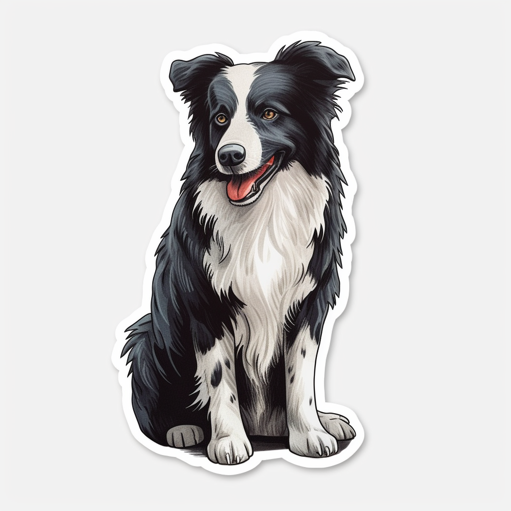 Border Collie Dog Vinyl Decal Sticker for Car, Laptop, Tumbler and more # 001968