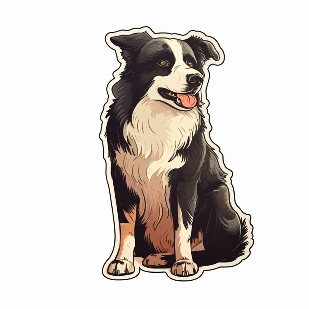 Border Collie Dog Vinyl Decal Sticker for Car, Laptop, Tumbler and more # 2377