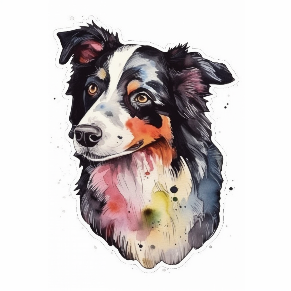 Border Collie Dog Vinyl Decal Sticker for Car, Laptop, Tumbler and more # 001936
