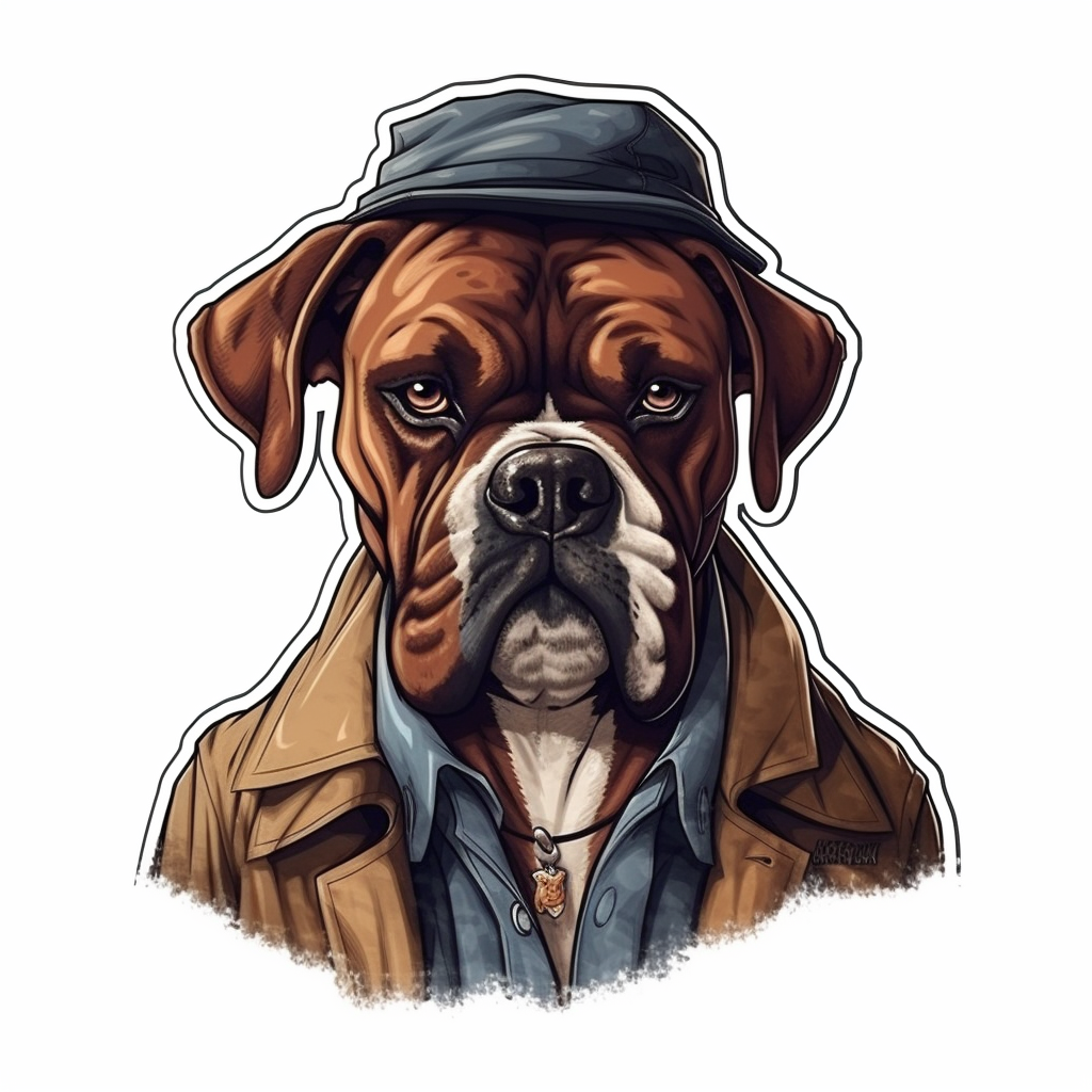 Boxer Dog Vinyl Decal Sticker for Car, Laptop, Tumbler and more # 002084