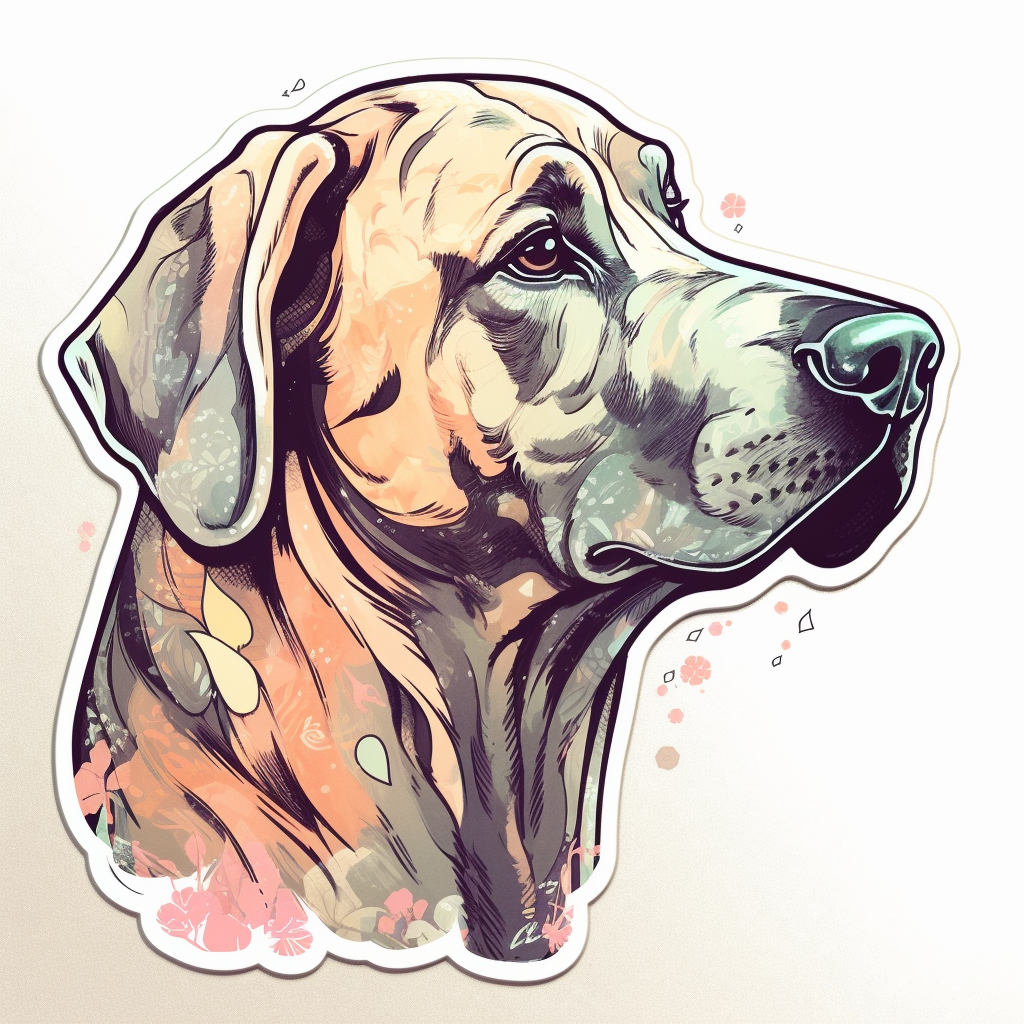 Great Dane Dog Vinyl Decal Sticker for Car, Laptop, Tumbler and more # 002053