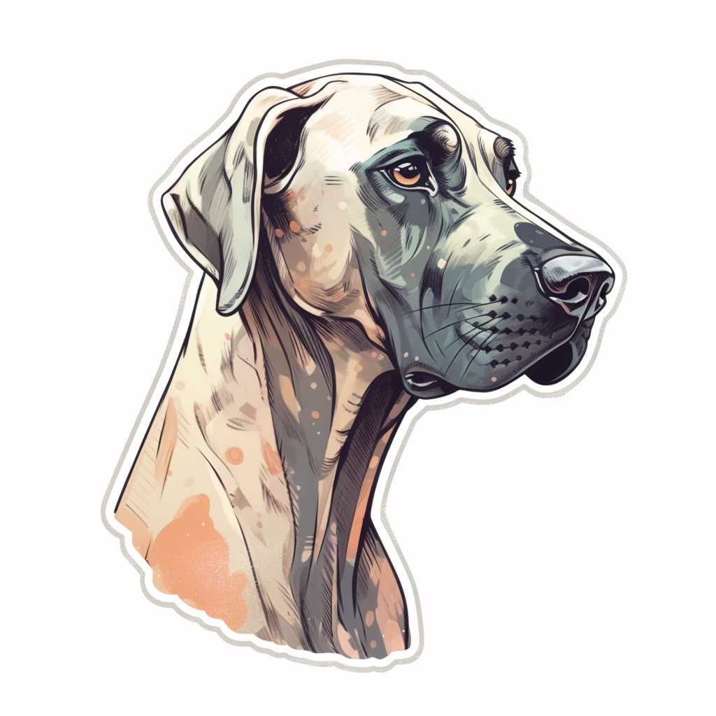 Great Dane Dog Vinyl Decal Sticker for Car, Laptop, Tumbler and more # 001974
