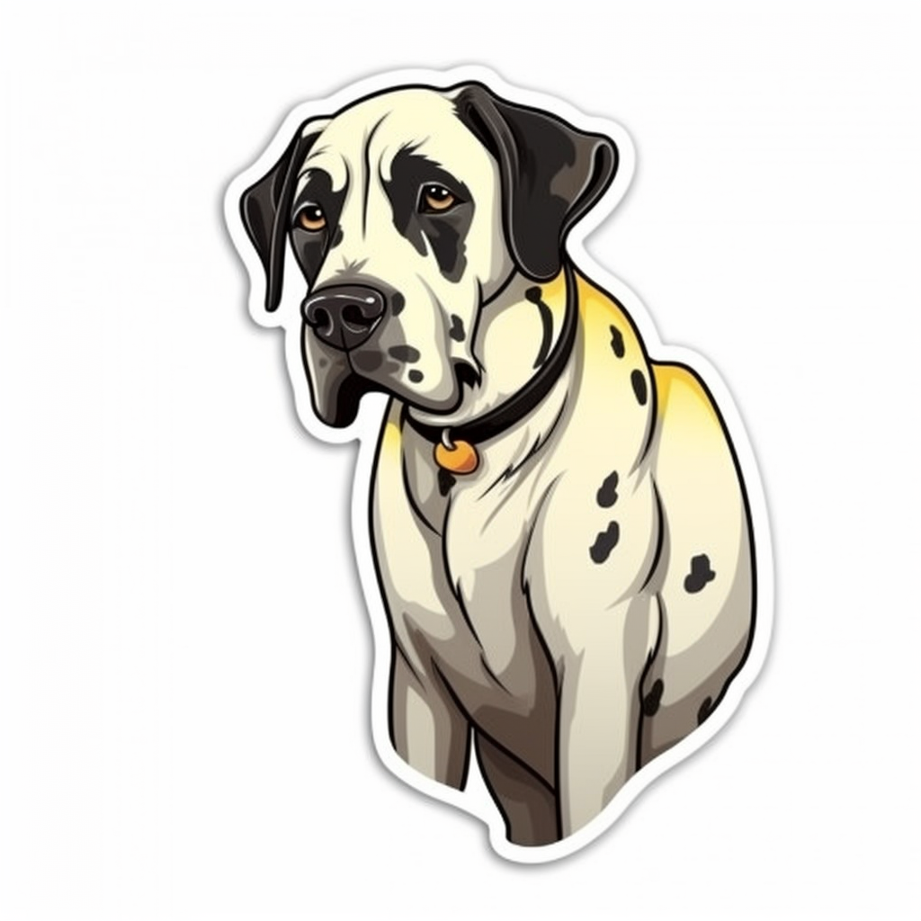 Great Dane Dog Vinyl Decal Sticker for Car, Laptop, Tumbler and more # 002014