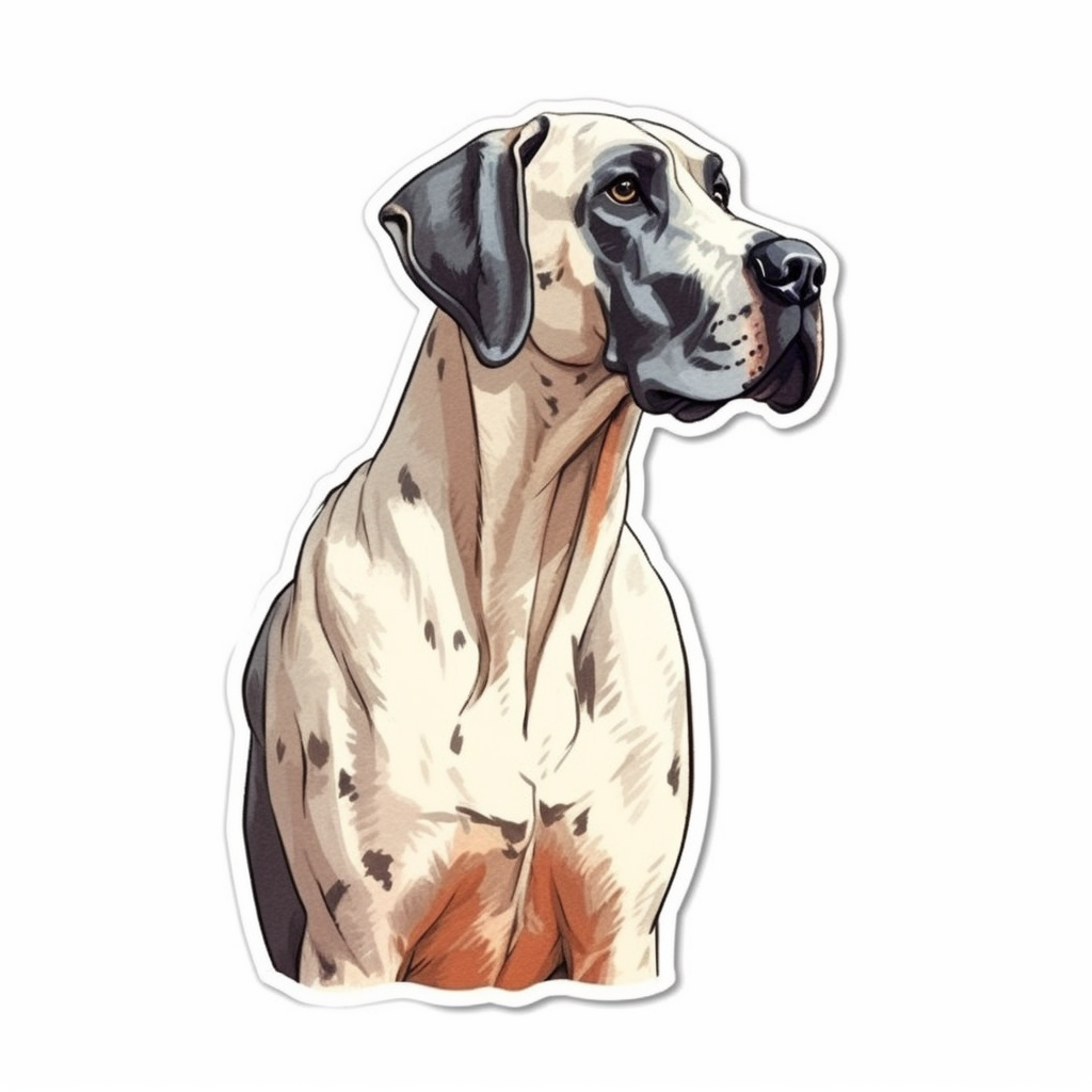 Great Dane Dog Vinyl Decal Sticker for Car, Laptop, Tumbler and more # 002029