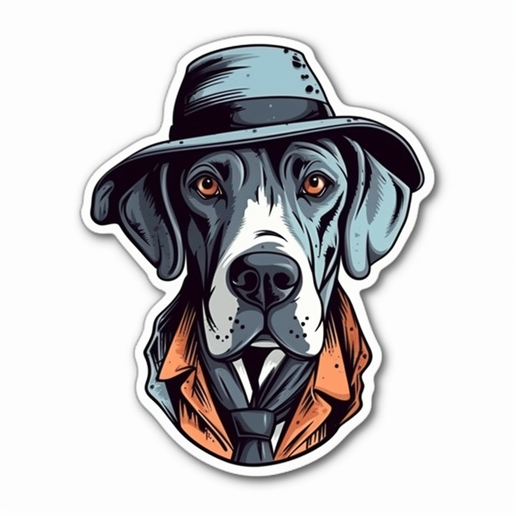 Great Dane Dog Vinyl Decal Sticker for Car, Laptop, Tumbler and more # 2249
