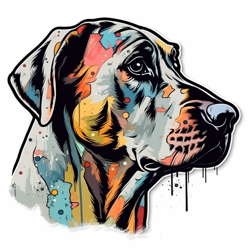 Great Dane Dog Vinyl Decal Sticker for Car, Laptop, Tumbler and more # 001928