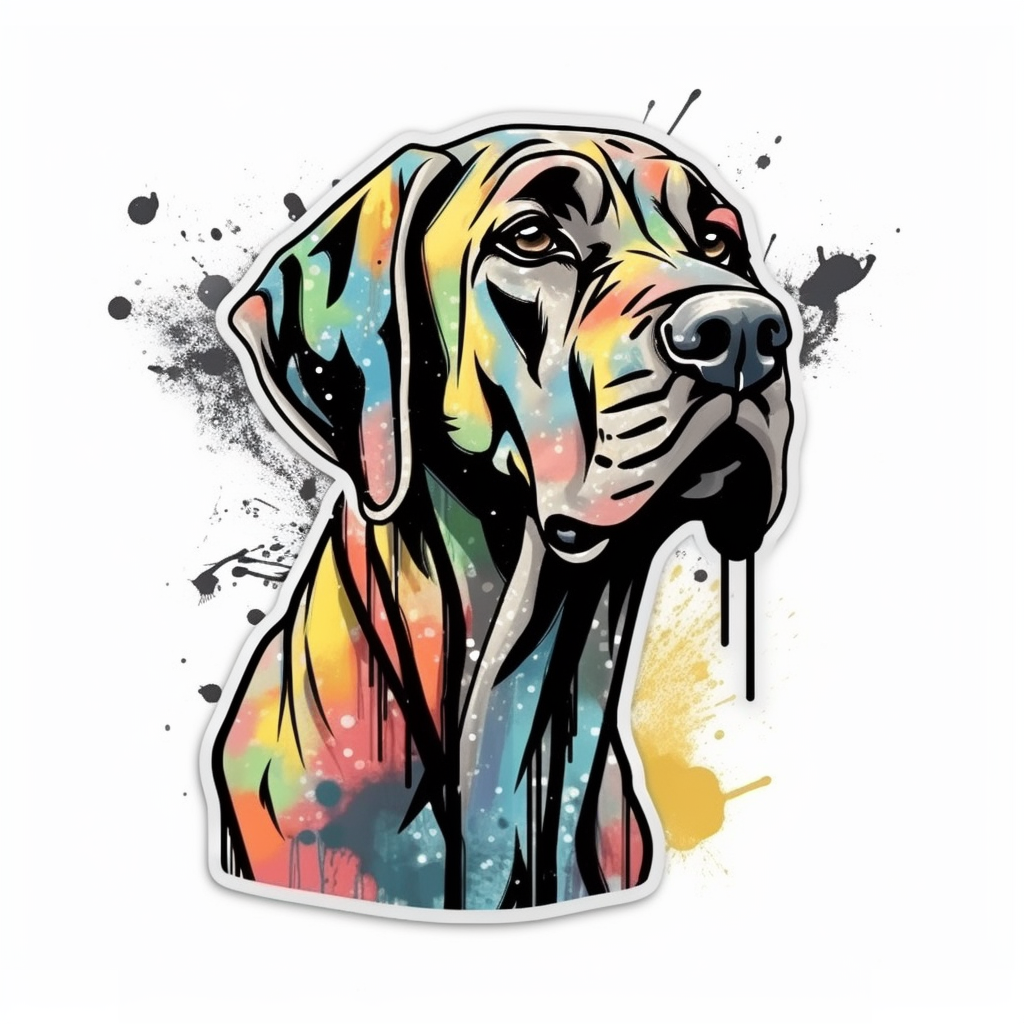Great Dane Dog Vinyl Decal Sticker for Car, Laptop, Tumbler and more # 002010