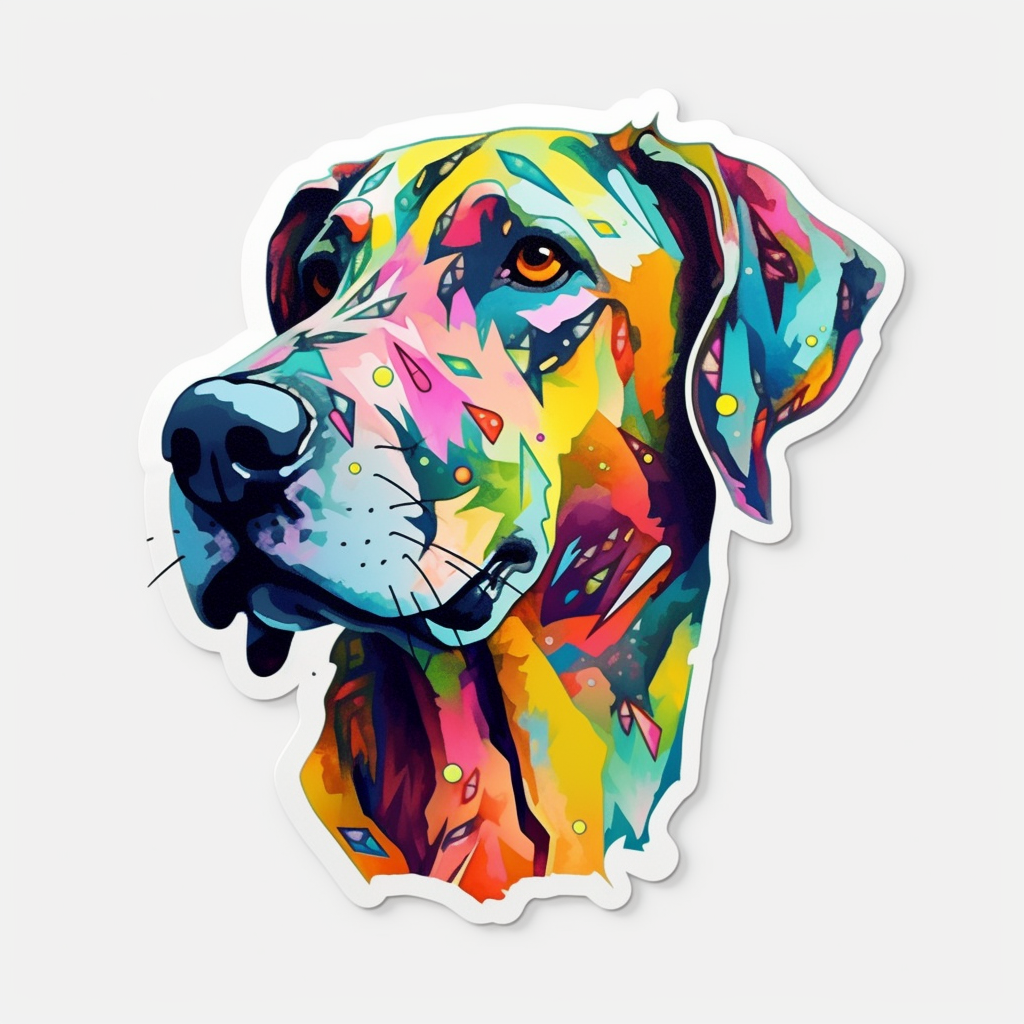 Great Dane Dog Vinyl Decal Sticker for Car, Laptop, Tumbler and more # 002126