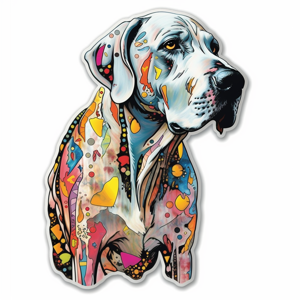 Great Dane Dog Vinyl Decal Sticker for Car, Laptop, Tumbler and more # 2251