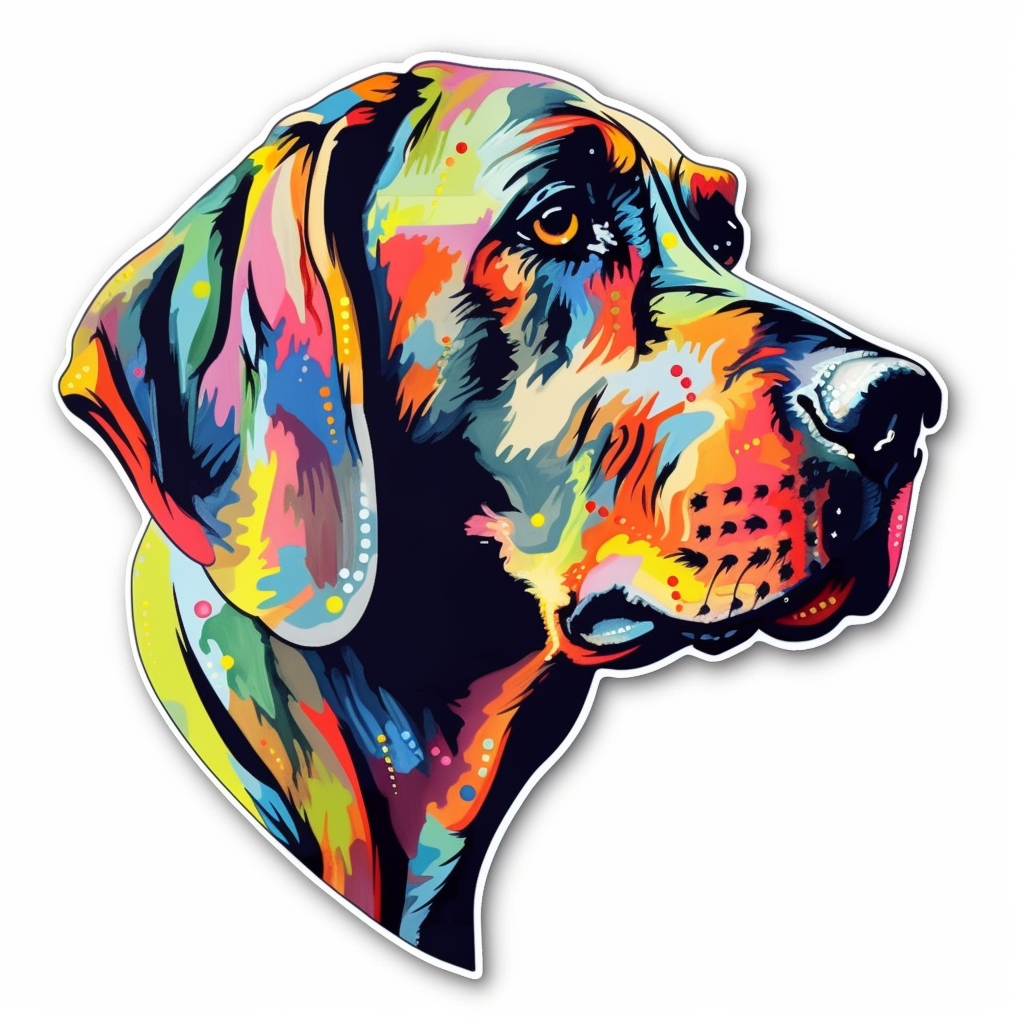 Great Dane Dog Vinyl Decal Sticker for Car, Laptop, Tumbler and more # 001934