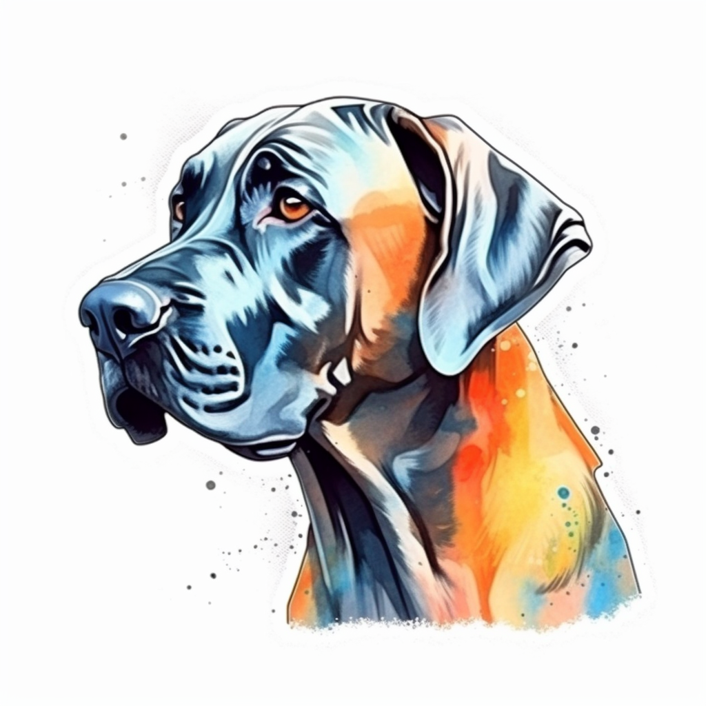 Great Dane Dog Vinyl Decal Sticker for Car, Laptop, Tumbler and more # 2289