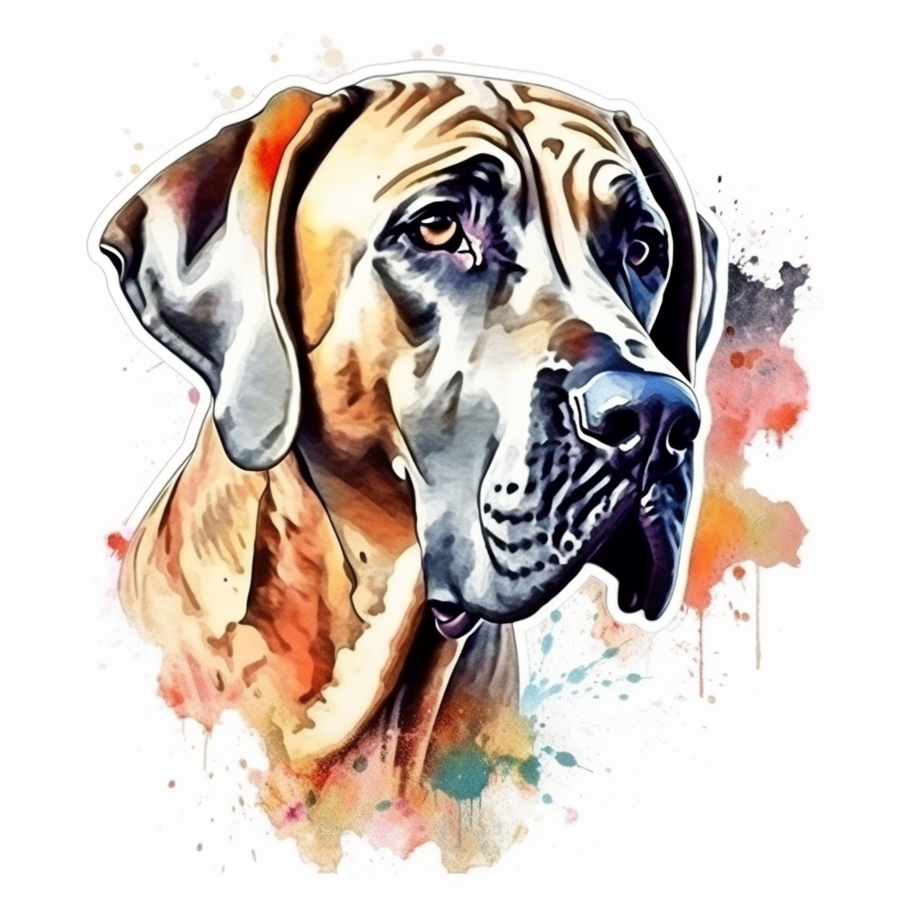 Great Dane Dog Vinyl Decal Sticker for Car, Laptop, Tumbler and more # 2291