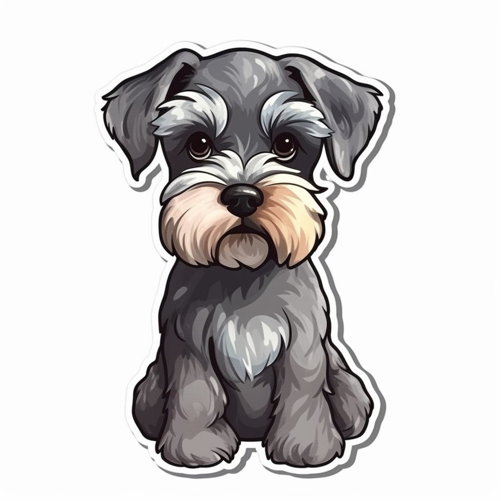 Schnauzer Dog Vinyl Decal Sticker for Car, Laptop, Tumbler and more # 002015