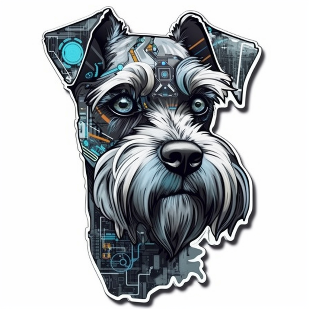Schnauzer Dog Vinyl Decal Sticker for Car, Laptop, Tumbler and more # 002211