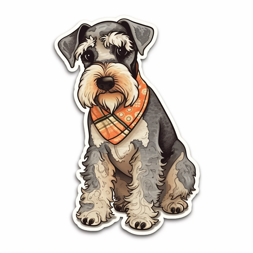 Schnauzer Dog Vinyl Decal Sticker for Car, Laptop, Tumbler and more # 2322