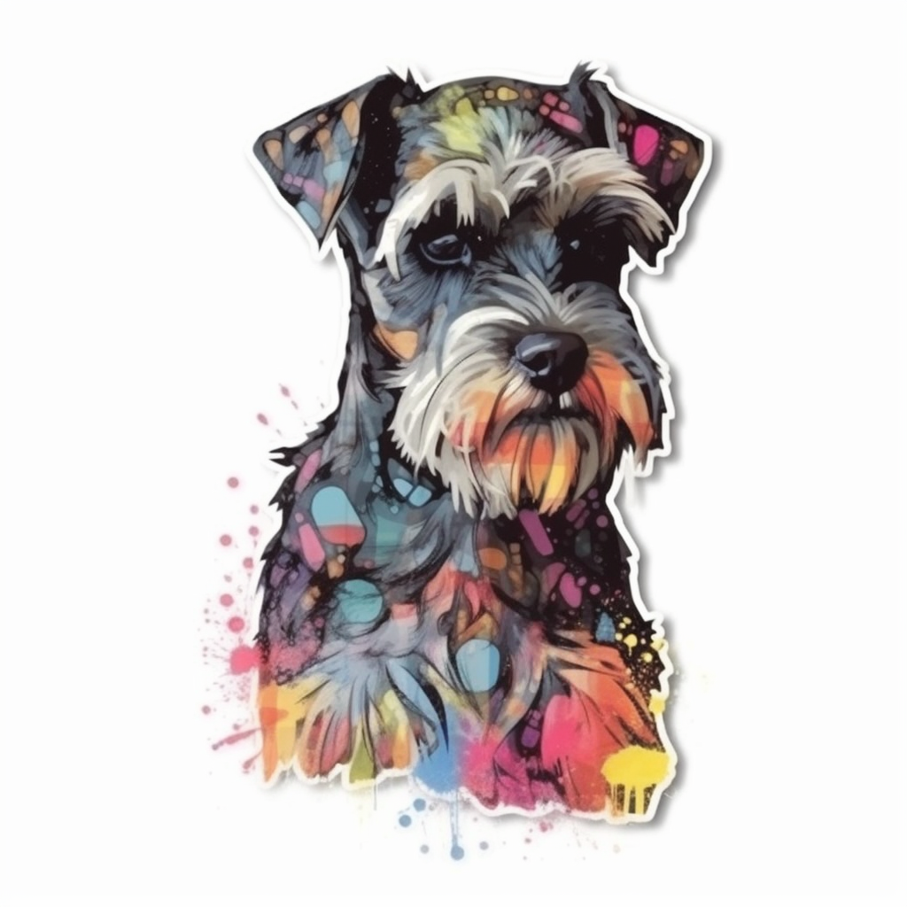 Schnauzer Dog Vinyl Decal Sticker for Car, Laptop, Tumbler and more # 001902
