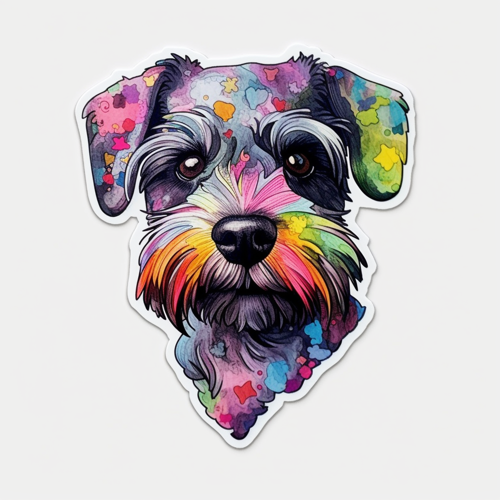 Schnauzer Dog Vinyl Decal Sticker for Car, Laptop, Tumbler and more # 002120