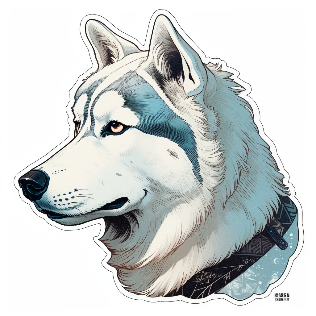 Siberian Dog Vinyl Decal Sticker for Car, Laptop, Tumbler and more # 2021