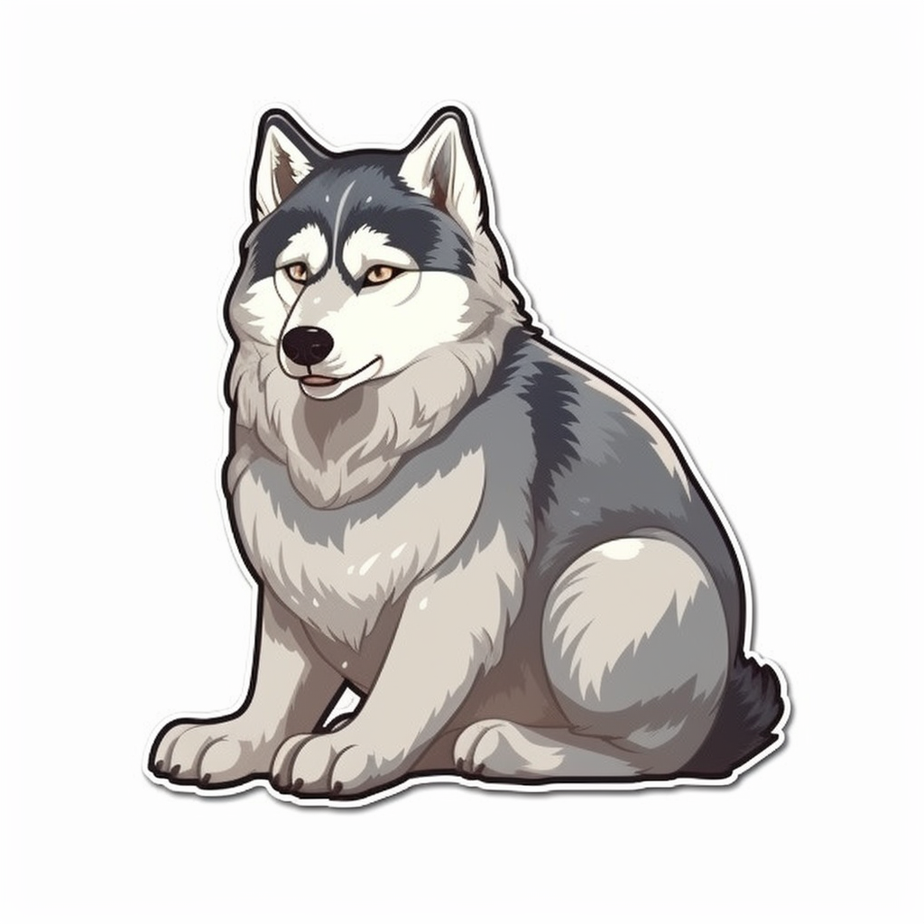 Siberian Dog Vinyl Decal Sticker for Car, Laptop, Tumbler and more # 2062