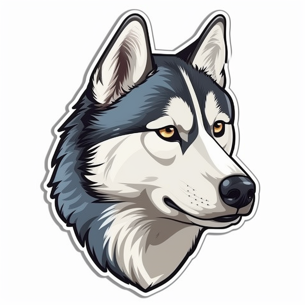 Siberian Dog Vinyl Decal Sticker for Car, Laptop, Tumbler and more # 002434