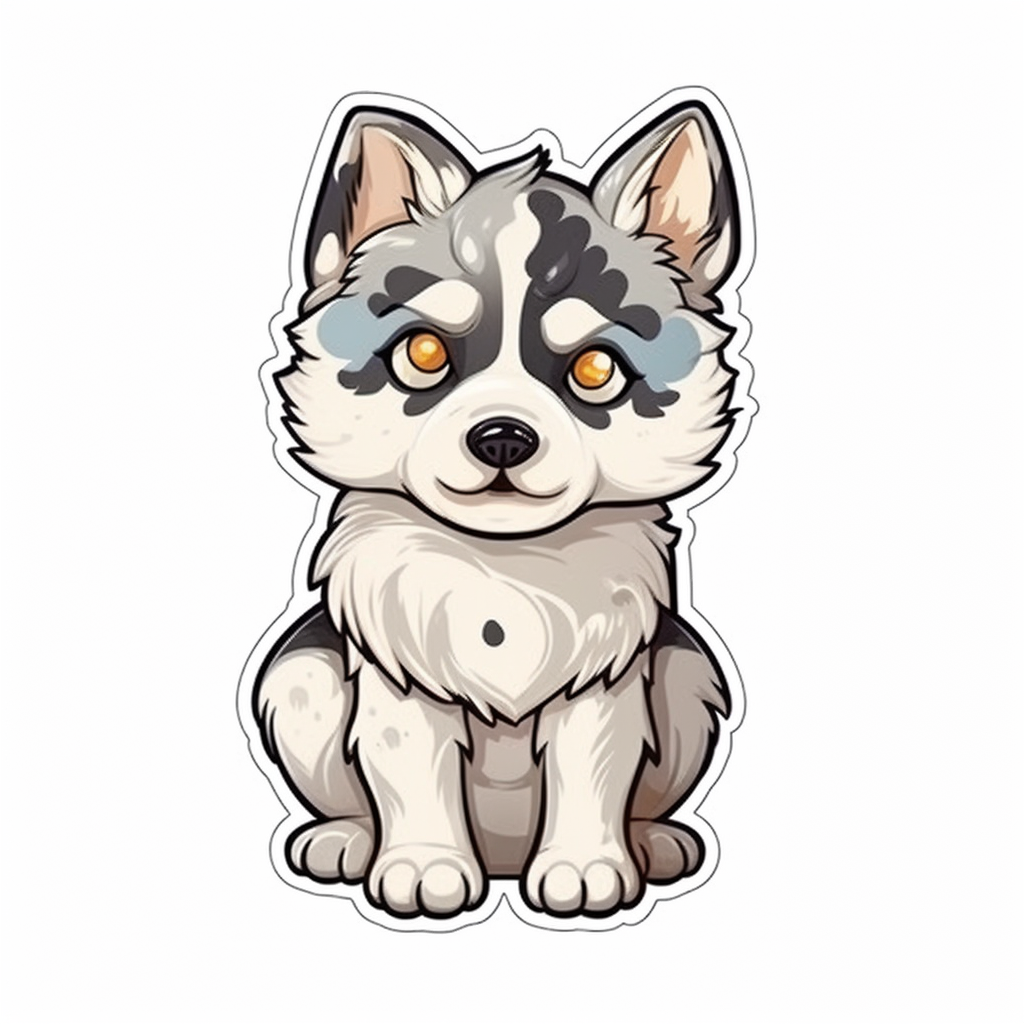 Siberian Dog Vinyl Decal Sticker for Car, Laptop, Tumbler and more # 2037