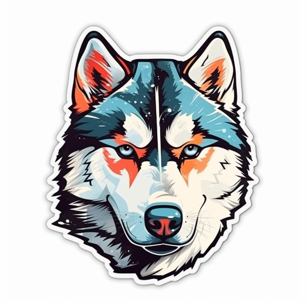 Siberian Dog Vinyl Decal Sticker for Car, Laptop, Tumbler and more # 2031