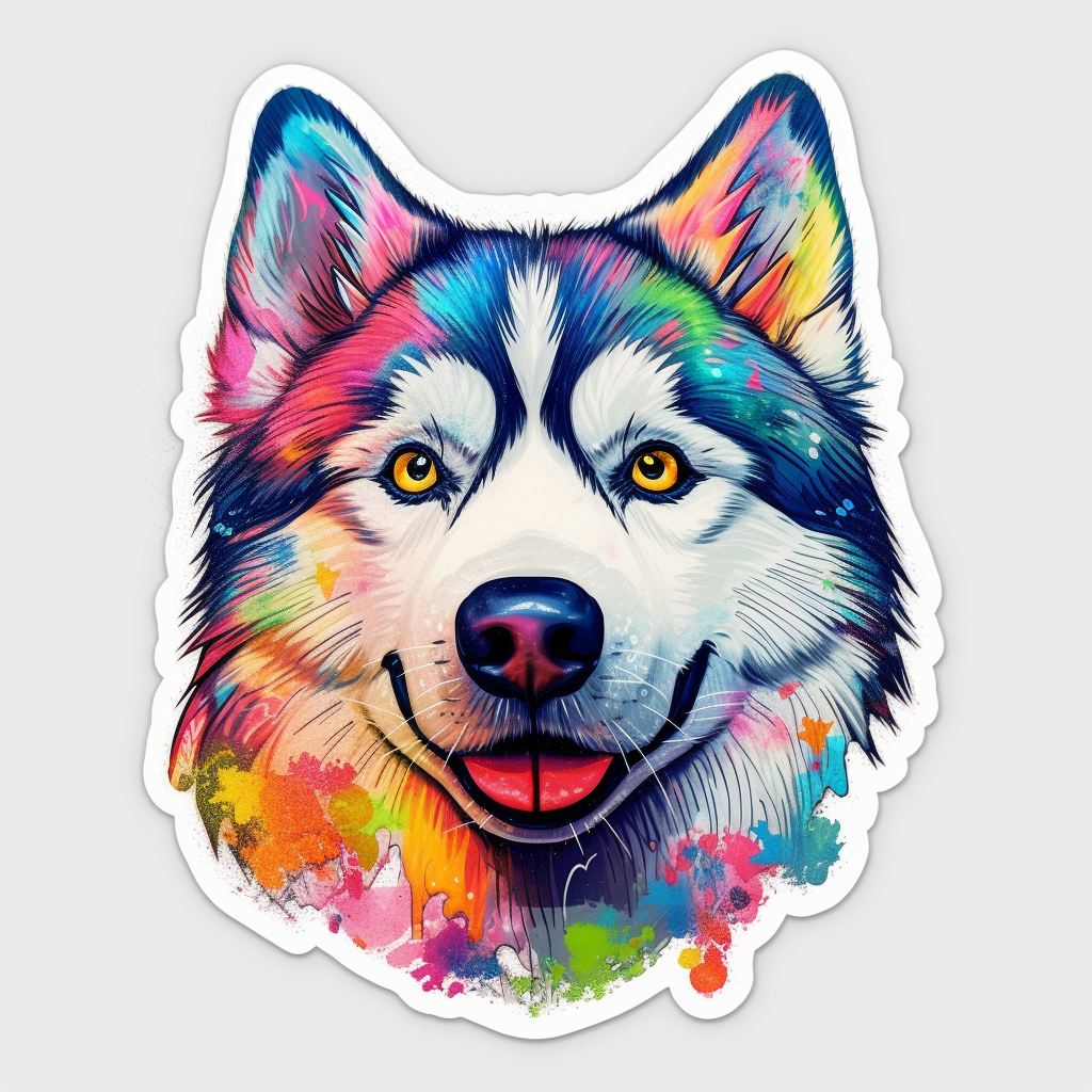 Siberian Dog Vinyl Decal Sticker for Car, Laptop, Tumbler and more # 2080