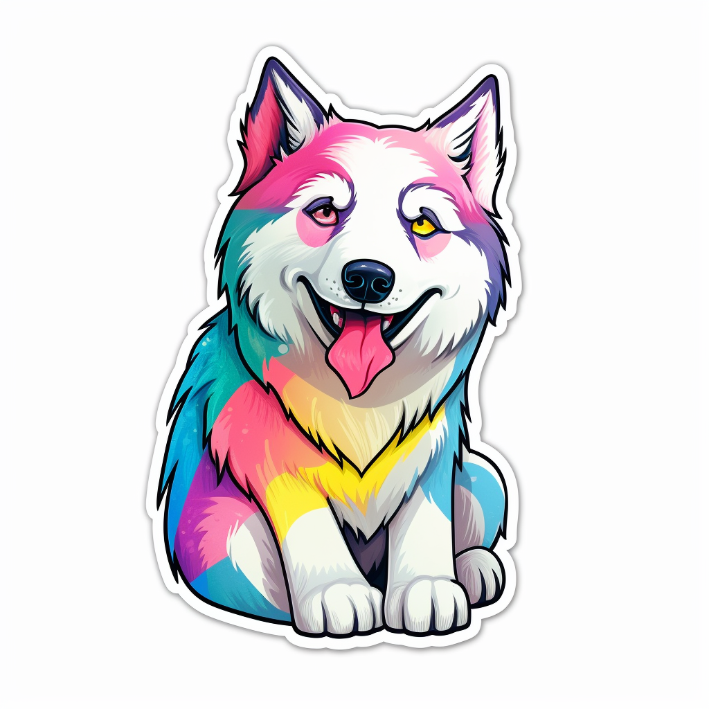 Siberian Dog Vinyl Decal Sticker for Car, Laptop, Tumbler and more # 2039