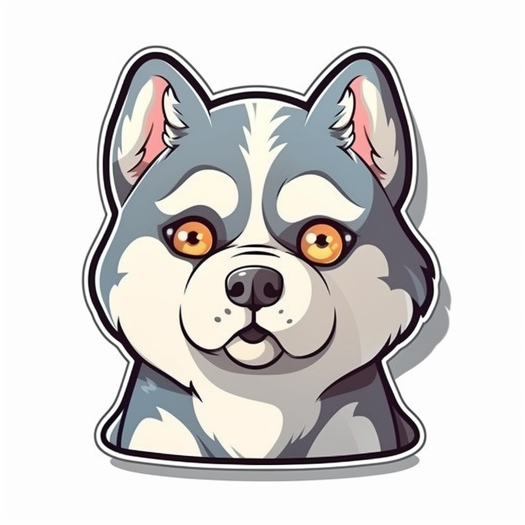 Siberian Dog Vinyl Decal Sticker for Car, Laptop, Tumbler and more # 2020