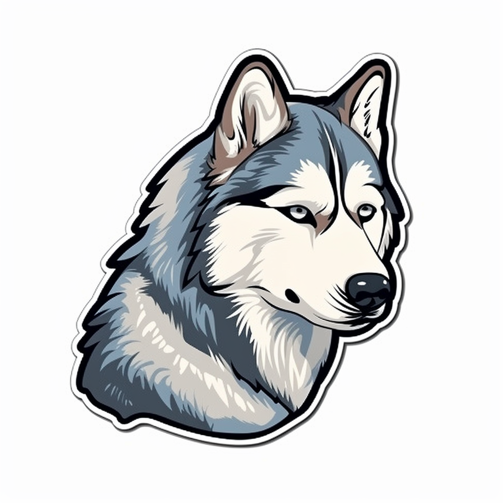 Siberian Dog Vinyl Decal Sticker for Car, Laptop, Tumbler and more # 2050