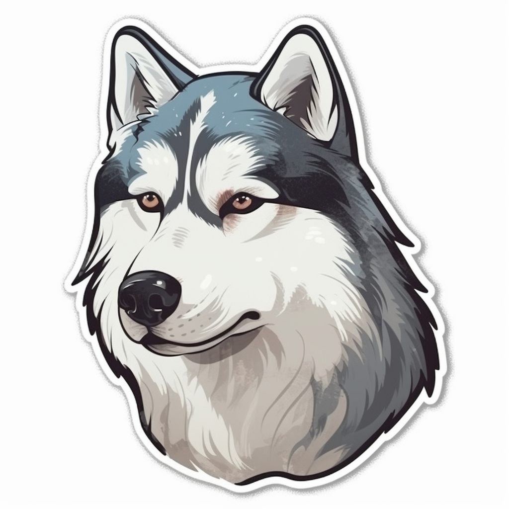 Siberian Dog Vinyl Decal Sticker for Car, Laptop, Tumbler and more # 002244