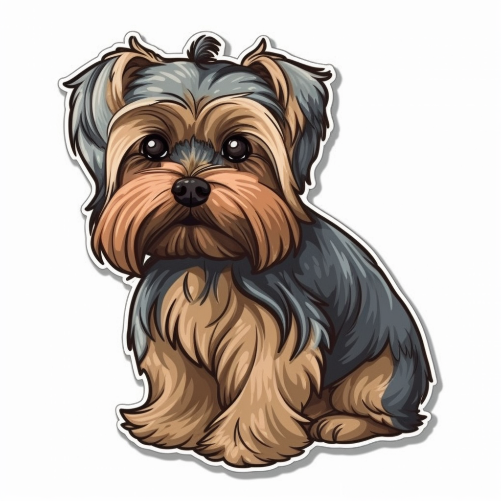 Yorkshire Dog Vinyl Decal Sticker for Car, Laptop, Tumbler and more # 2125