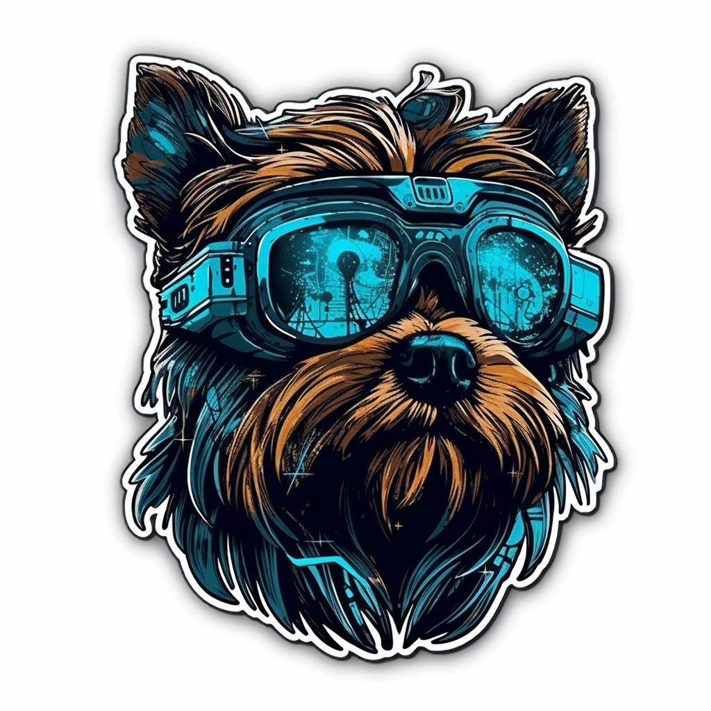 Yorkshire Dog Vinyl Decal Sticker for Car, Laptop, Tumbler and more # 2126