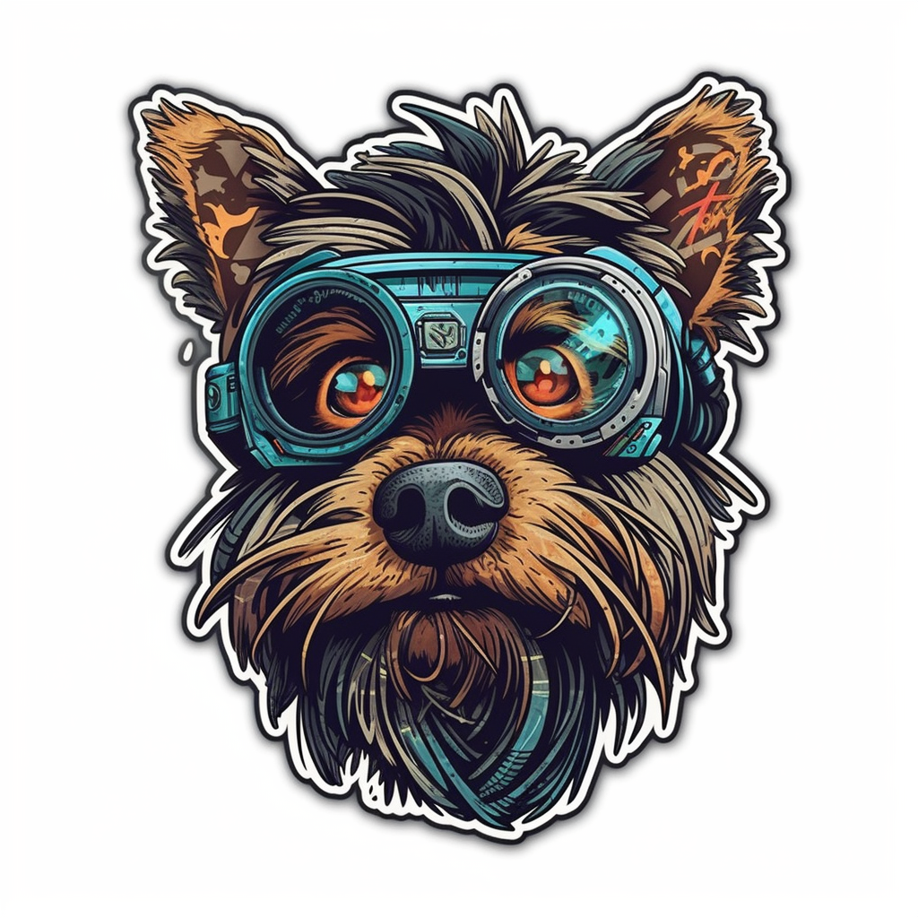 Yorkshire Dog Vinyl Decal Sticker for Car, Laptop, Tumbler and more # 002432