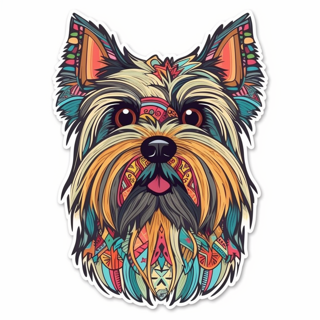 Yorkshire Dog Vinyl Decal Sticker for Car, Laptop, Tumbler and more # 002191