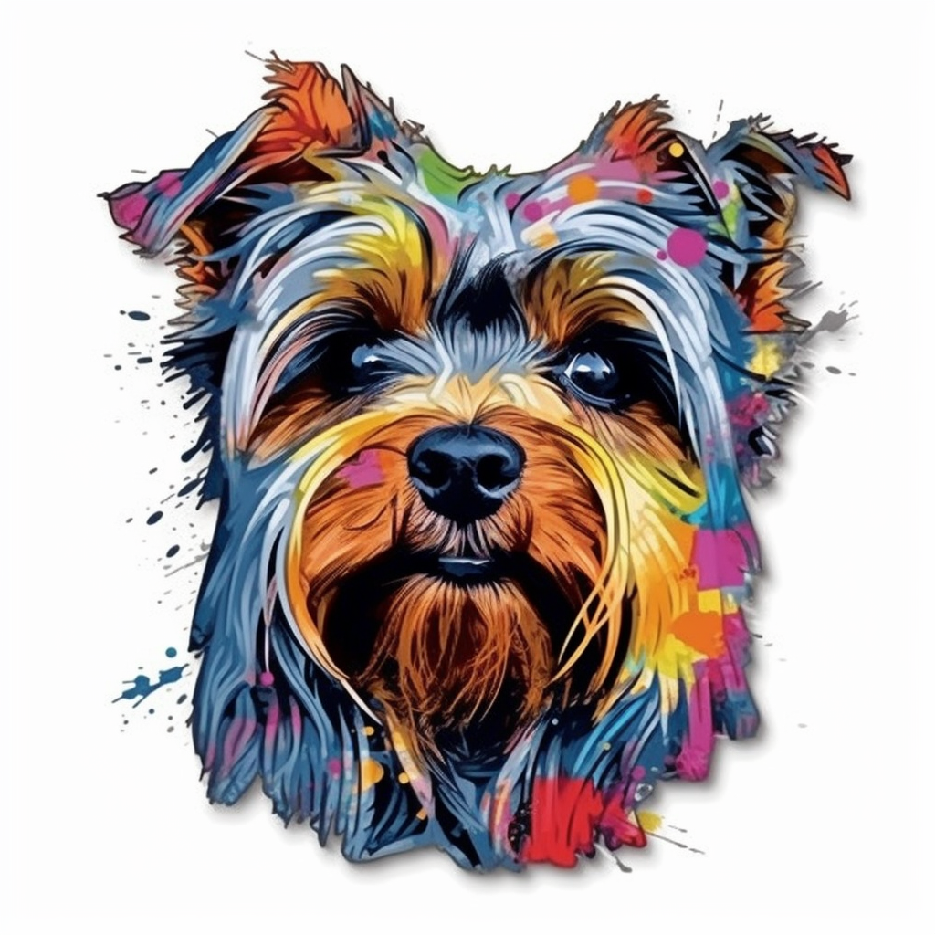 Yorkshire Dog Vinyl Decal Sticker for Car, Laptop, Tumbler and more # 2143