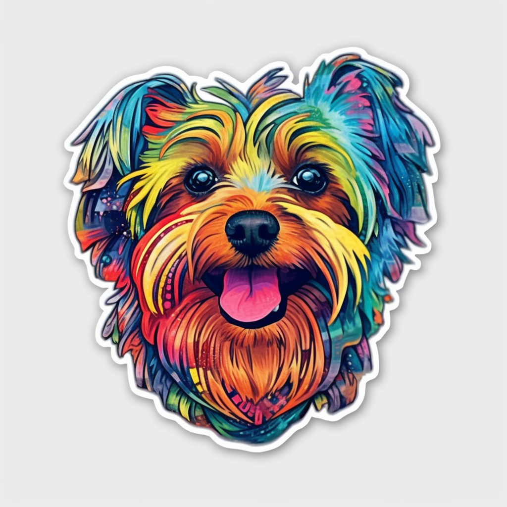 Yorkshire Dog Vinyl Decal Sticker for Car, Laptop, Tumbler and more # 2146