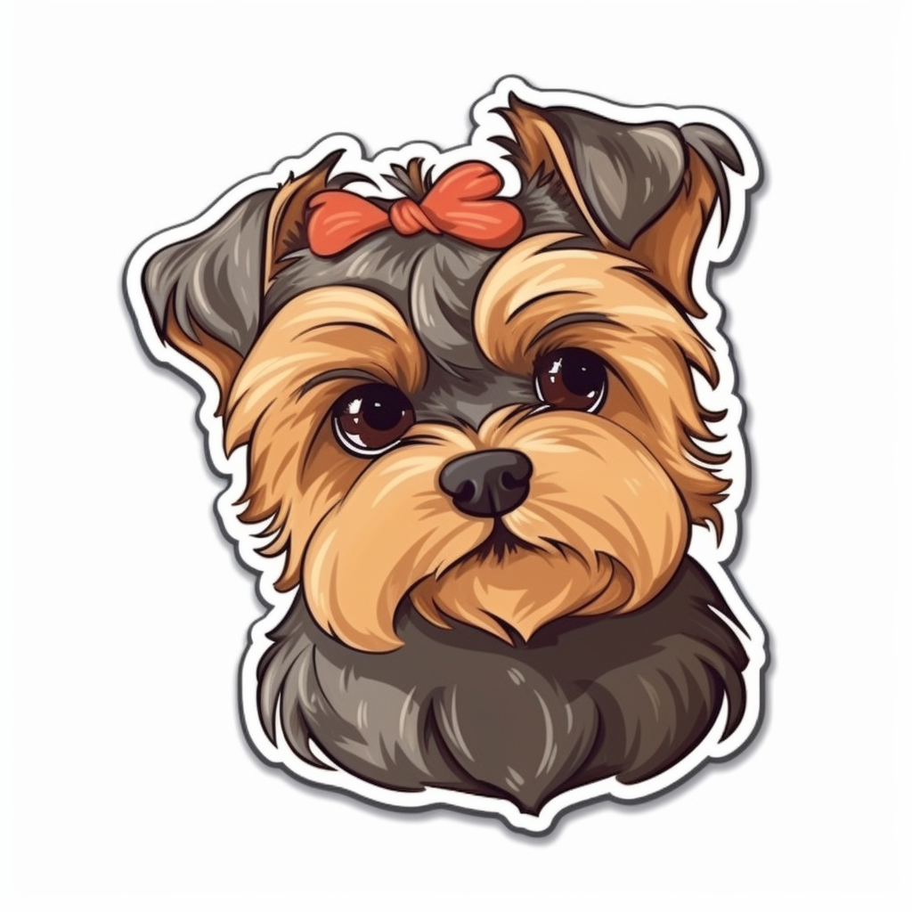 Yorkshire Dog Vinyl Decal Sticker for Car, Laptop, Tumbler and more # 002281
