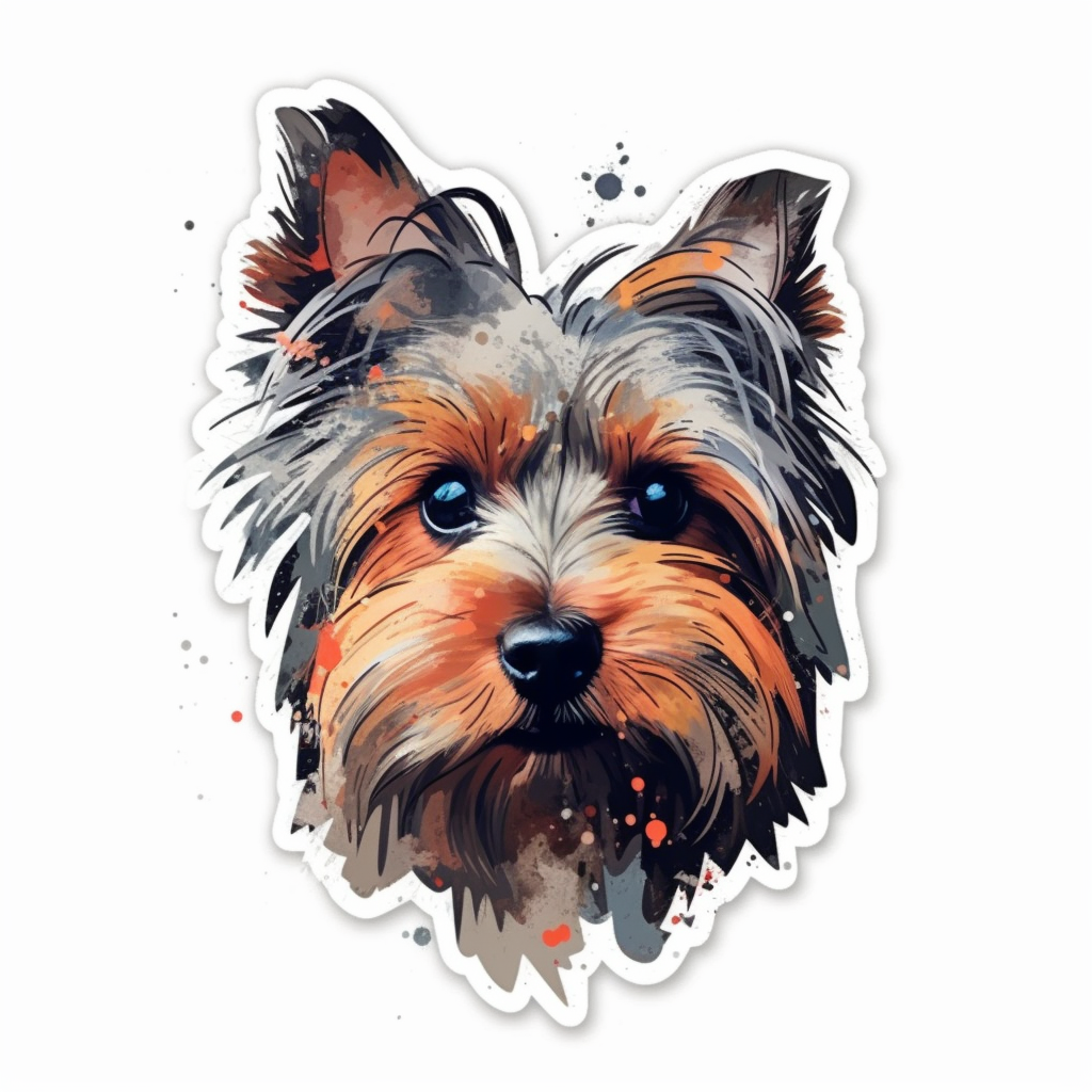 Yorkshire Dog Vinyl Decal Sticker for Car, Laptop, Tumbler and more # 002303