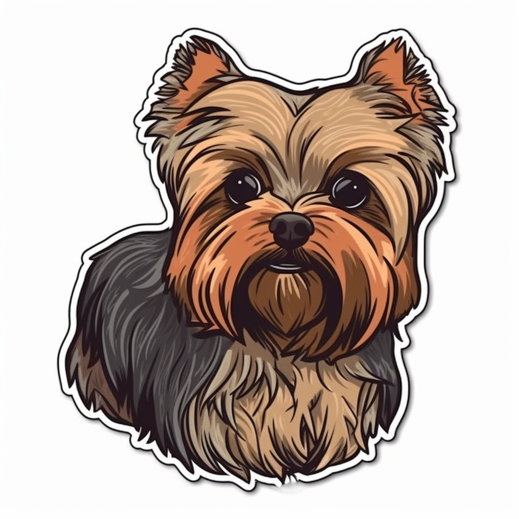 Yorkshire Dog Vinyl Decal Sticker for Car, Laptop, Tumbler and more # 2169