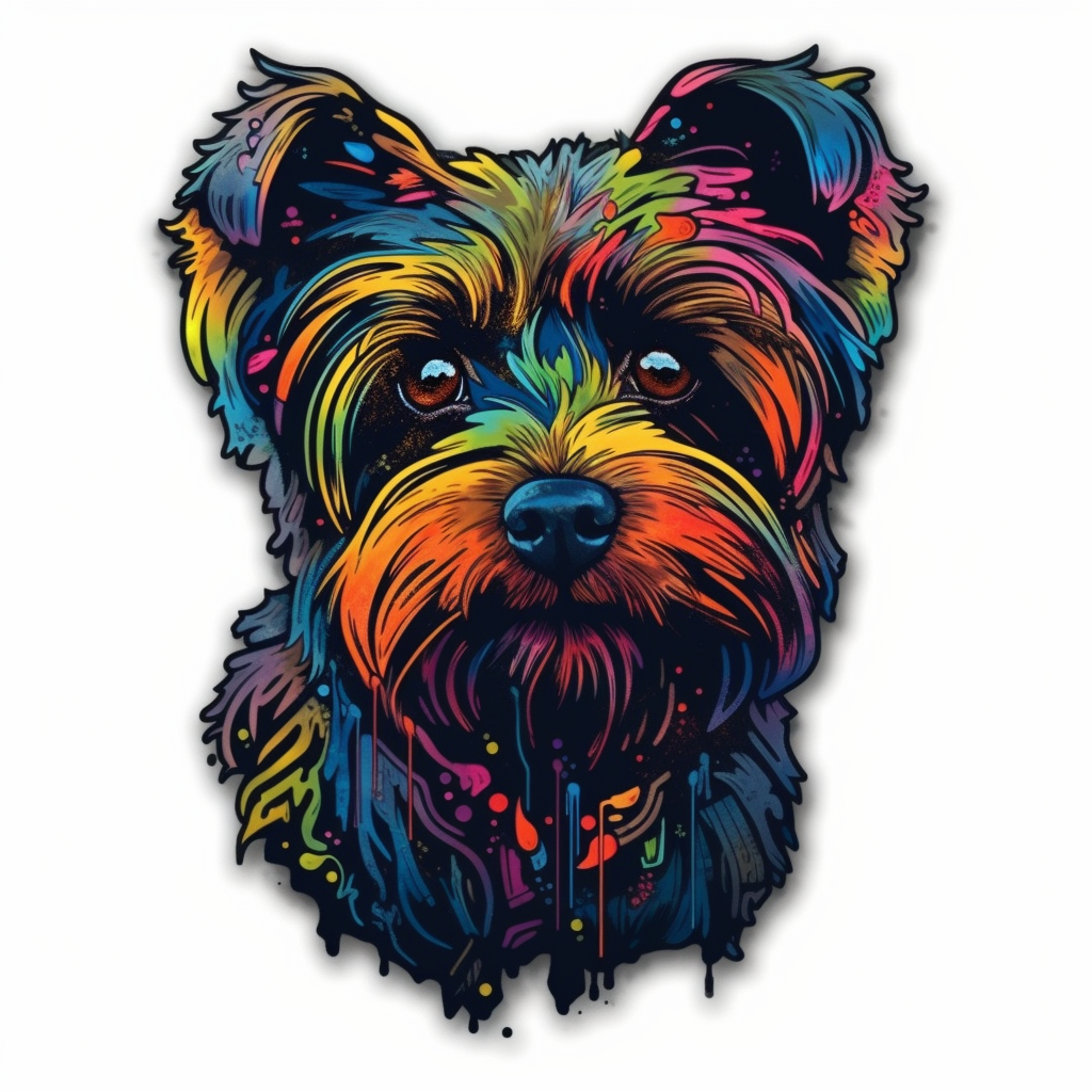 Yorkshire Dog Vinyl Decal Sticker for Car, Laptop, Tumbler and more # 2163