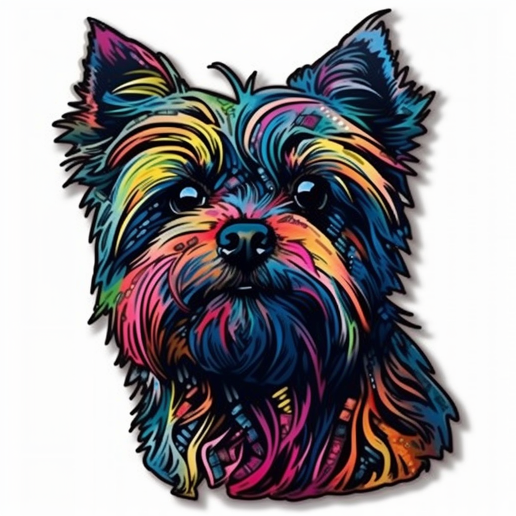 Yorkshire Dog Vinyl Decal Sticker for Car, Laptop, Tumbler and more # 2165